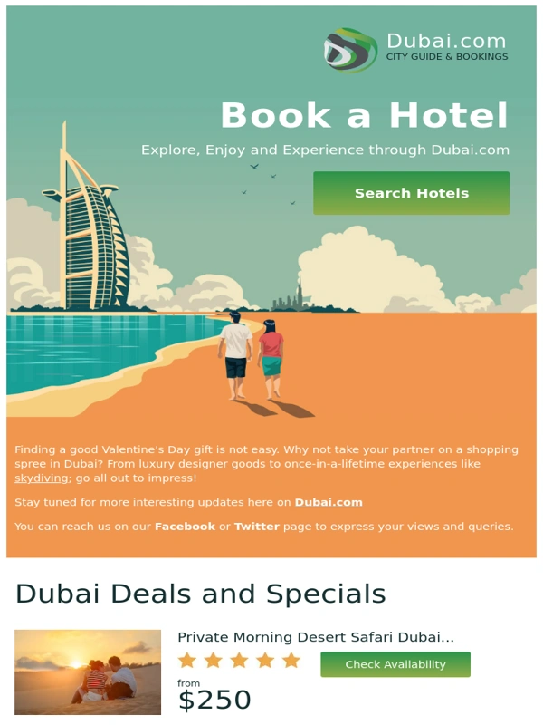 Dubai - Dubai in February - Pamper your Valentine!