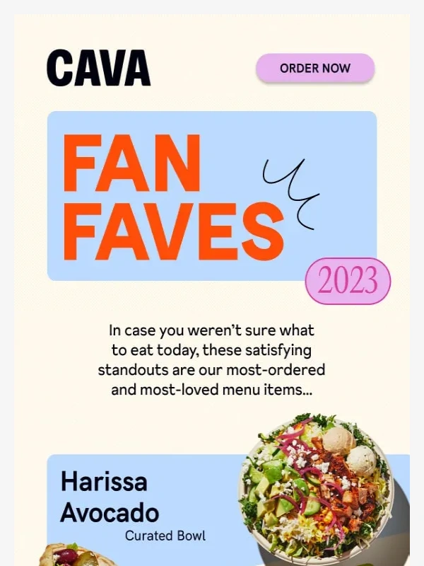 Cava - Most ordered + most loved