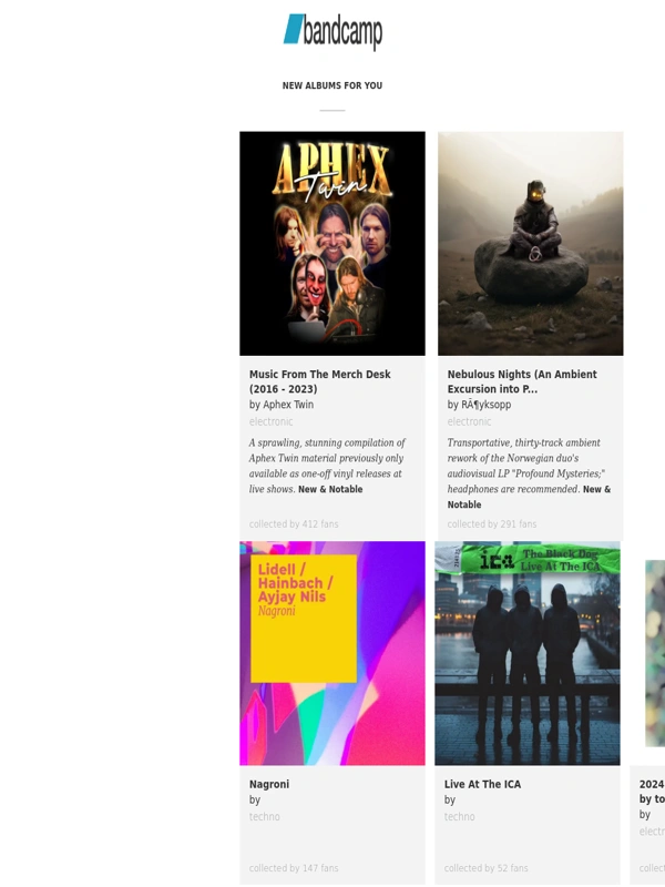 Bandcamp - Music From The Merch Desk (2016 - 2023) from Aphex Twin and other electronic recommendations for you