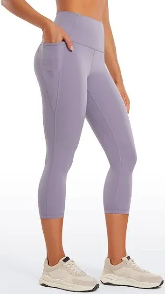 CRZ YOGA Women's Butterluxe Workout Capri Leggings with Pockets 21 Inches