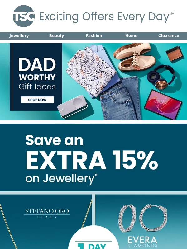 TSC - ? SAVE an EXTRA 15% on Jewellery ?