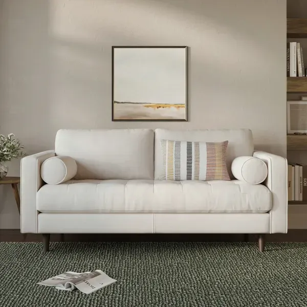 Article Sven 72 Tufted Loveseat - Biscuit Cream