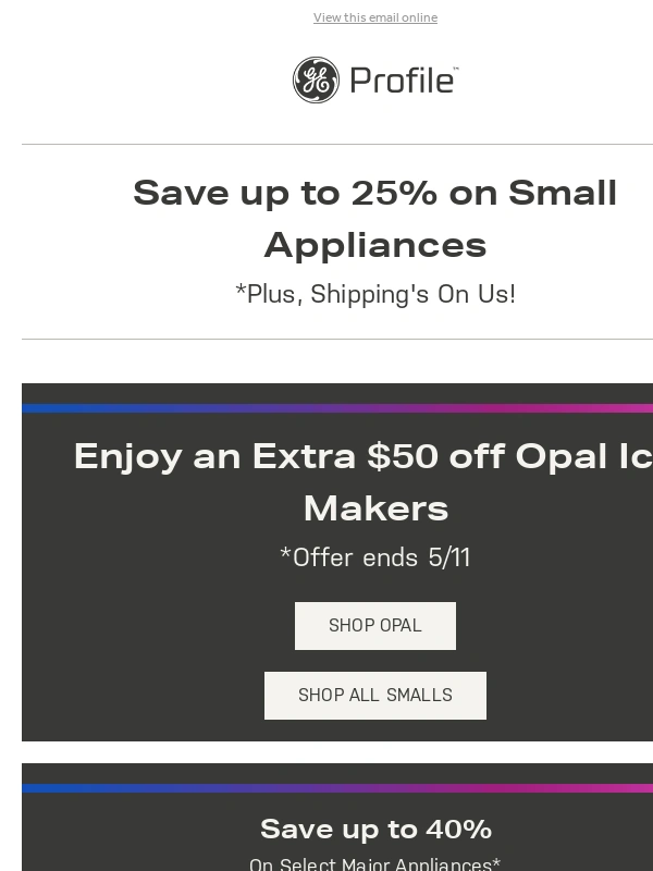 GE Professional Discounts - Ice,Ice,Savings – Shop the Opal Nugget Ice Maker