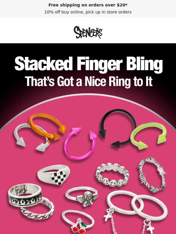 Spencers - ? Stacked rings: THE summer trend ?