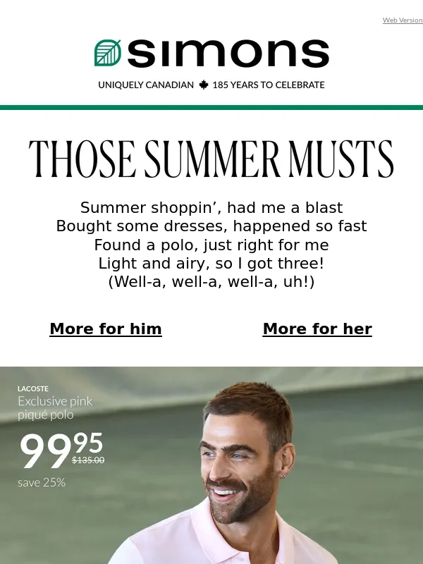 Simons - Summer musts