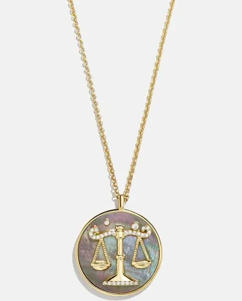 BaubleBar Zodiac 18K Gold Medallion Necklace