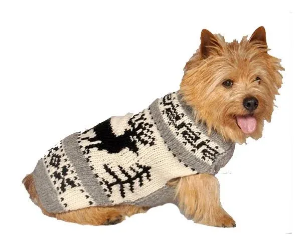 Chilly Dog Handmade Reindeer Wool Dog Shawl