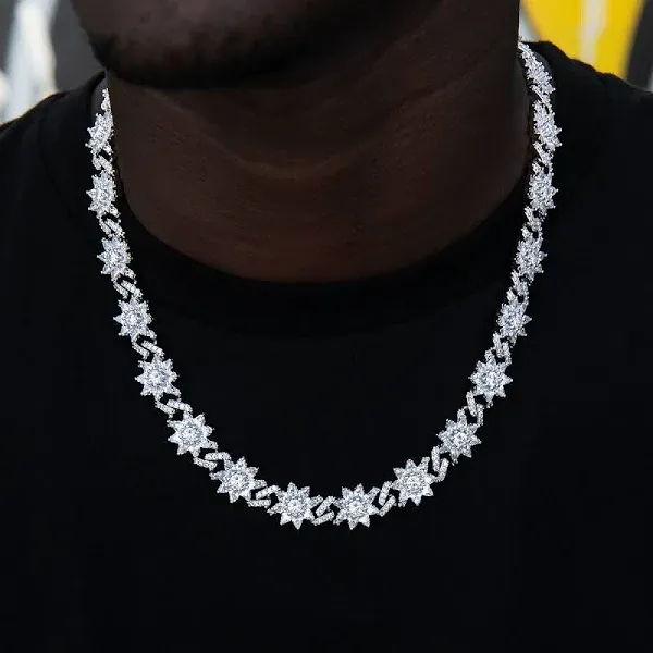 The GLD Shop Diamond Infinity Flower Necklace Size
