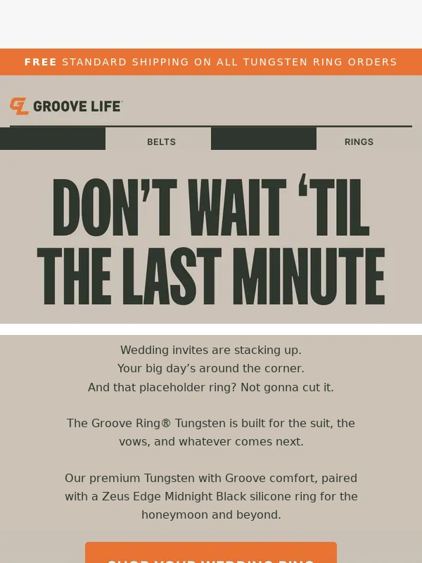 Groove Life - Still need a ring before the wedding?