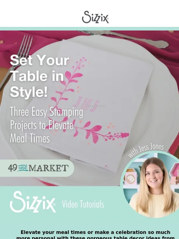 Sizzix - Set a stylish table with these THREE crafty makes! ?