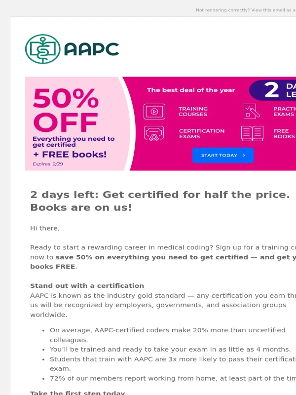 AAPC - Just 2 days left