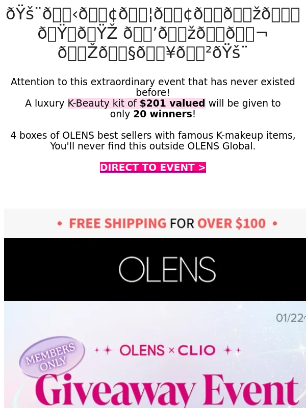 Olens - $201 K-beauty Box?Ultimate Giveaway To K-beauty Lovers!