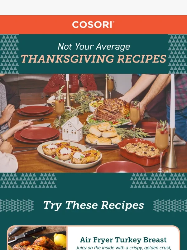 Cosori - Thanksgiving Air Fryer Recipes Ready to Gobble Up ?