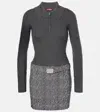 Platt Belted Minidress In Grey