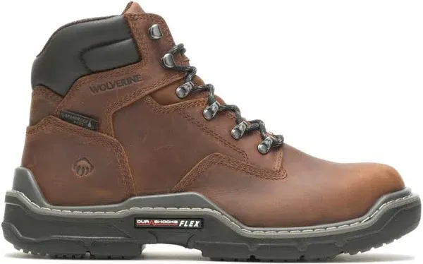 Wolverine Men's Raider DuraShocks Waterproof 6" CarbonMAX Work Boot