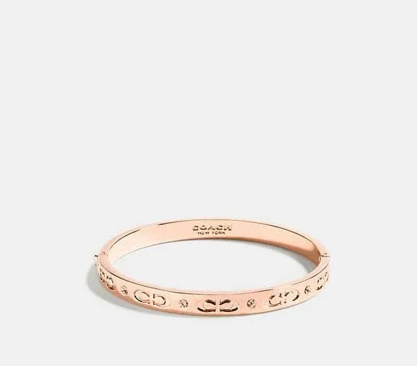 Coach Women's Signature Hinged Bangle
