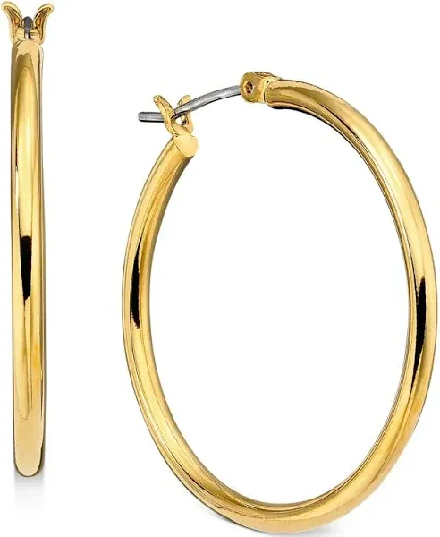 LAUREN Ralph Lauren Women's Medium Thin Hoop Earrings