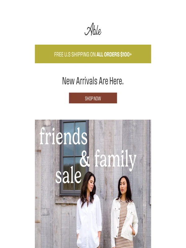 Able Fashionable - Psst… It’s time to share the love: 25% Off Sitewide