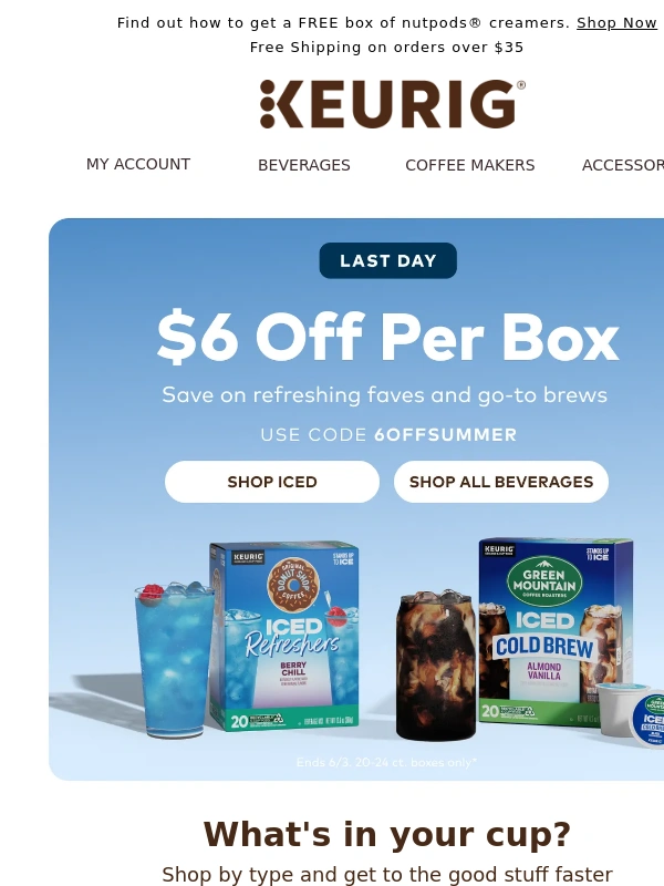Keurig - Say yes to $6 off per box ✅
