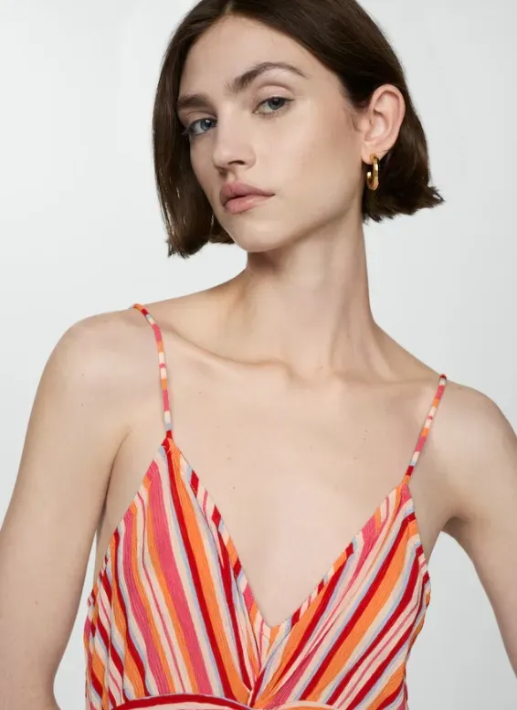 Embroidered Strap Top