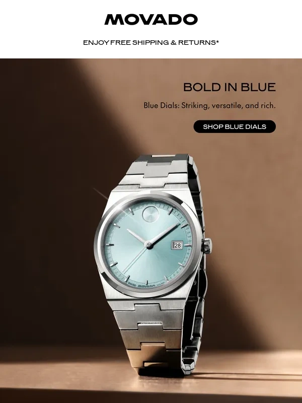 Movado - Blue Dials for Warmer Days