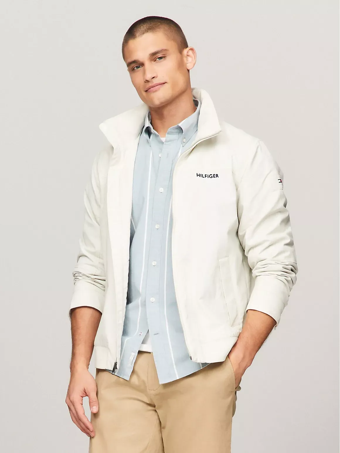 Tommy Hilfiger Men's Hilfiger Water-Resistant Regatta Jacket - White - XXXL