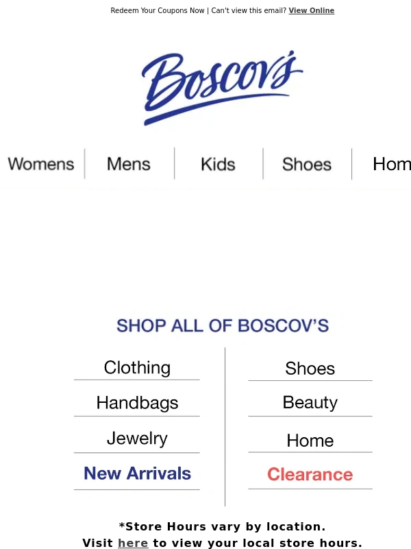 Boscov's - Extra 15% Off Today for Honor our Heroes!