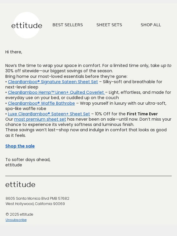 Ettitude - 30% OFF ? (Almost everything...)