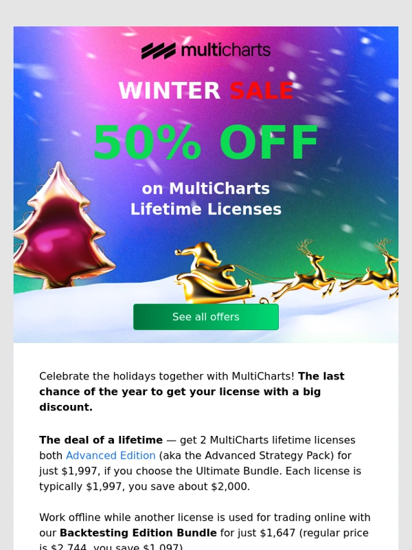 MultiCharts - Winter Sale — up to 50% OFF! Last discounts of the year