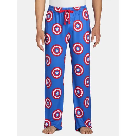 Captain America Men's Pajama Sleep Pants (Blue)