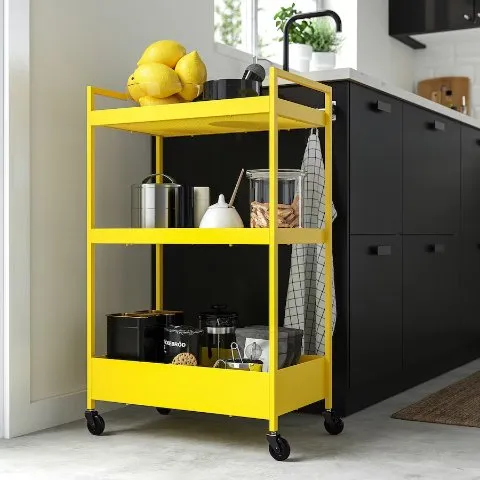 Ikea NISSAFORS Utility cart, yellow, 19 7/8x11 3/4x32 5/8 "