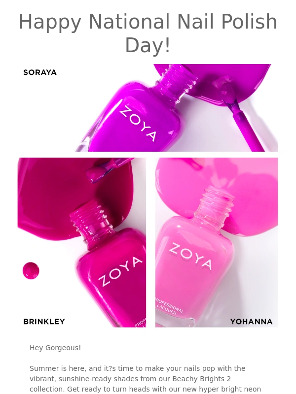 ZOYA - Celebrate National Nail Polish Day with a Special Offer!