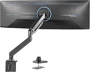 VIVO - Premium Aluminum Heavy Duty Monitor Arm, up to 49 inches, 33 lbs, Black
