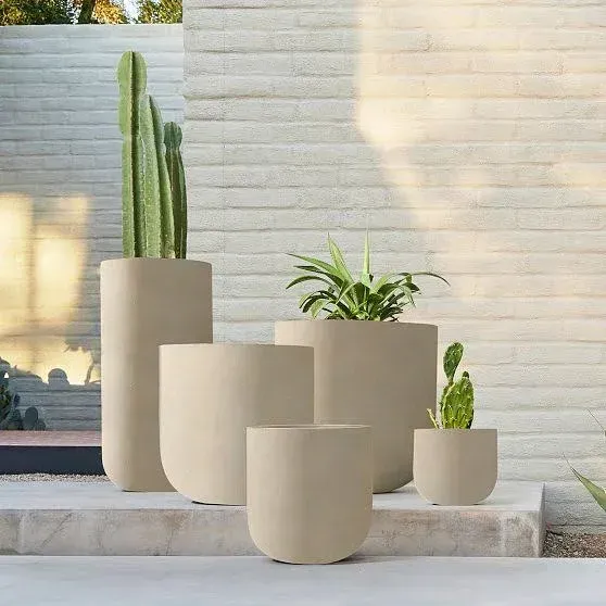 West Elm Radius Ficonstone Indoor/Outdoor Planter