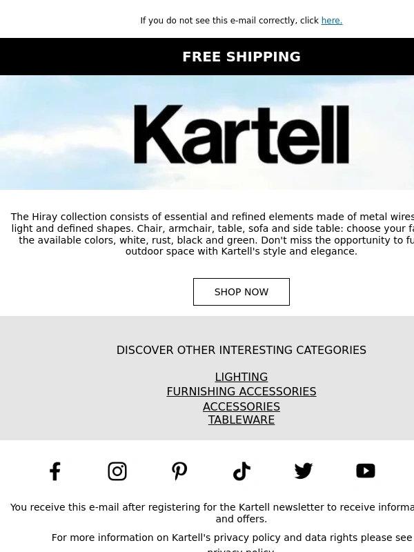 Kartell - Hiray Collection