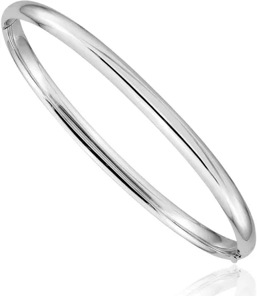 14K Solid Yellow Gold 4mm Bangle Bracelet