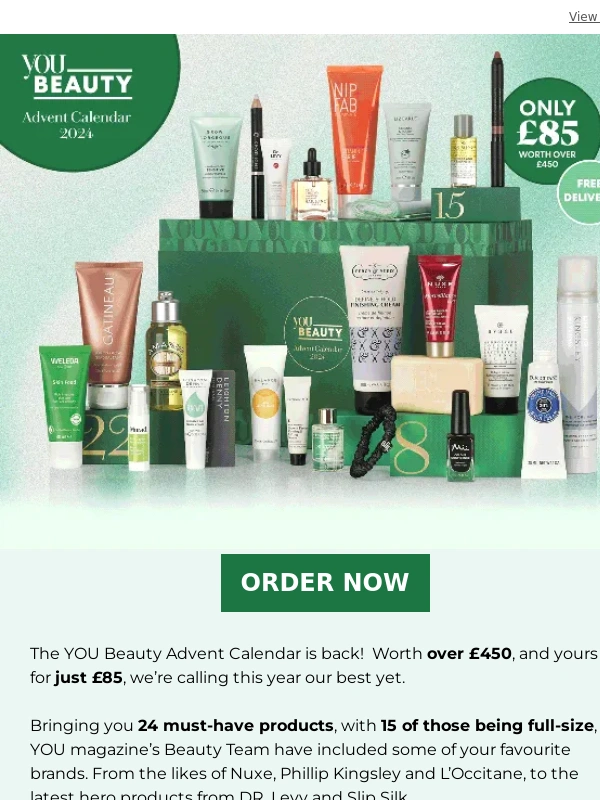 Dailymail - It's back! The YOU Beauty Advent Calendar