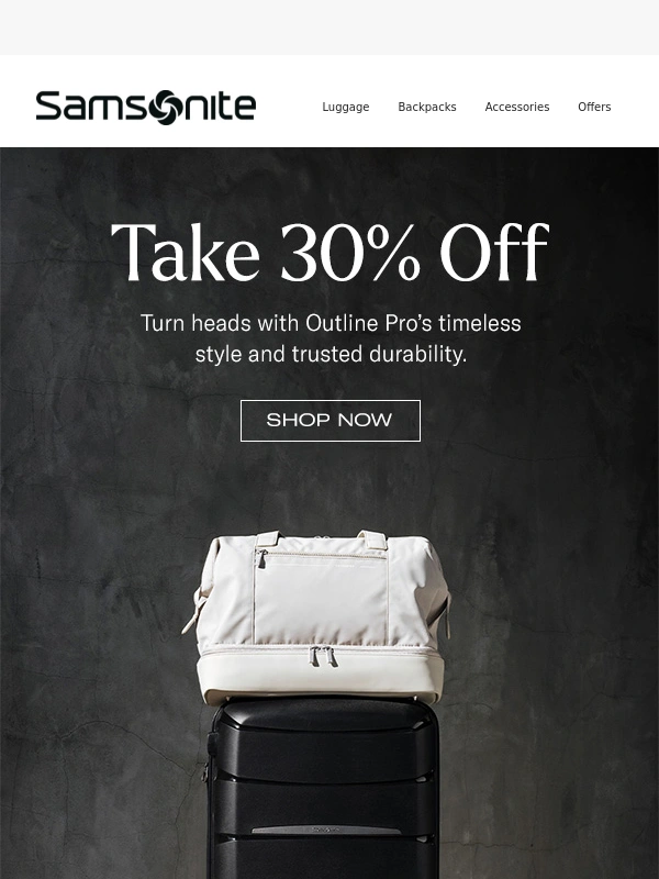 Samsonite - Travel with Confidence with 30% Off Outline Pro