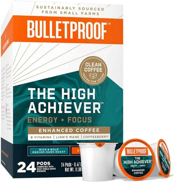Bulletproof The High Achiever Enhanced Coffee Pods