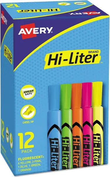 Avery HI-LITER Desk-Style