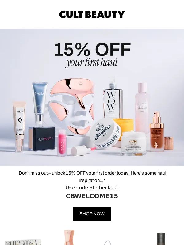 Cult Beauty - Your 15% OFF is waiting…