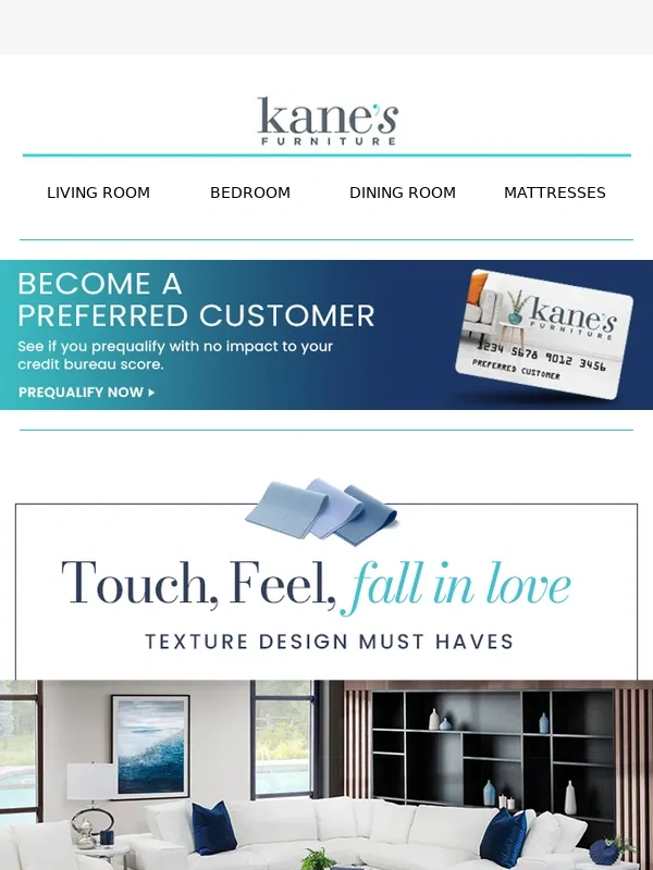 Kane's Furniture - Transform Your Space with Textures! ✨
