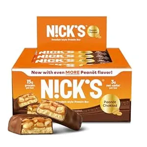12-Count Nick's Protein Bars (Chocolate Peanut)