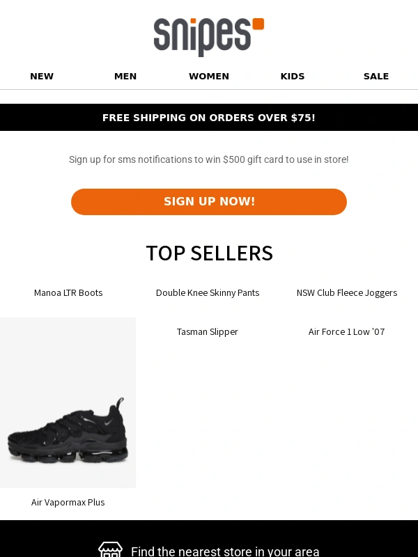 Kicks USA - Sign Up To Win $500!