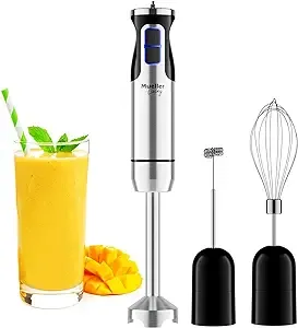 Mueller 8 Speed Stainless Steel Electric Hand Blender