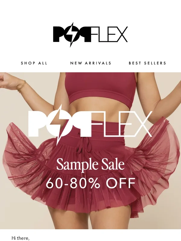 Popflex Active - The POPFLEX Sample Sale Starts NOW ?