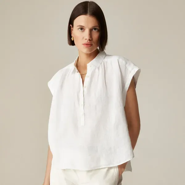 J.Crew New Capitaine Shirt in Baird McNutt Irish Linen