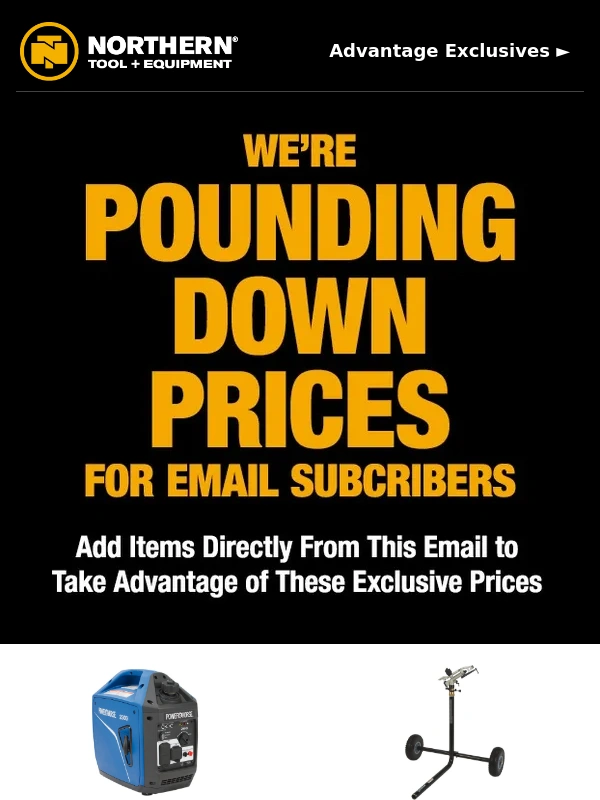 Northern Tool - Exclusive Deals Just For You | Save up to 55%