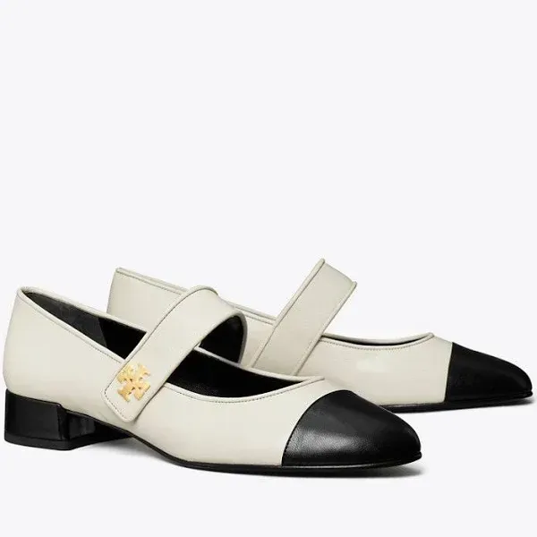 Tory Burch Women's Cap-Toe Mary Jane Heel Ballet 25mm Shoes