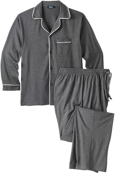 KingSize Men's Big & Tall Long Sleeve Pajama Set